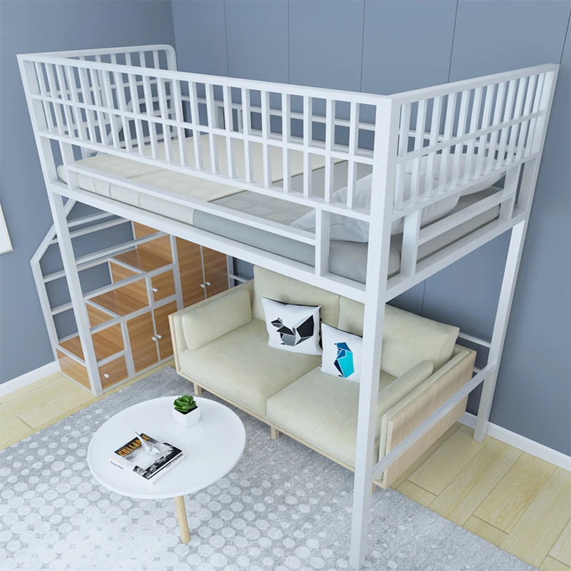 Lob bed, bed underbed, table loft bed, duplex second floor bed, apartment, space-saving, single upper floor, loft, overhead 1