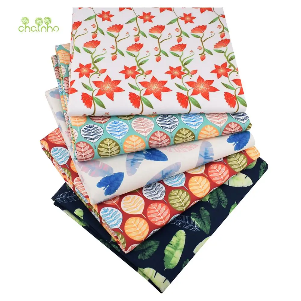 

Chainho,Digital Printing Waterproof Fabric,DIY Quilting & Sewing Material, Flower& Leaves Series,For Suitcase,Handbag,Tablecloth