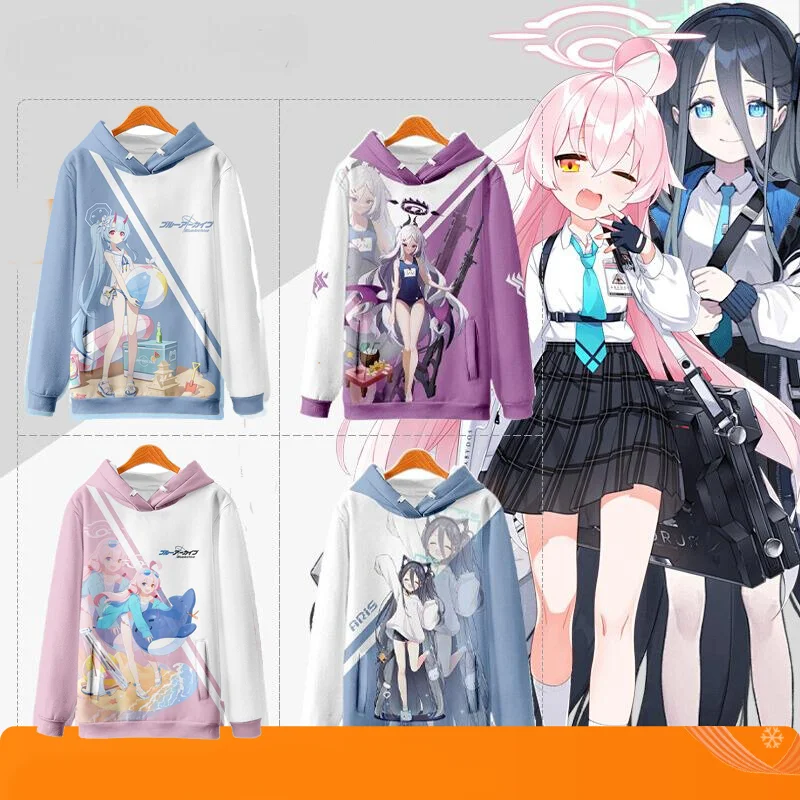 New Role Playing Games Blue Archive Hoodies For Men 3D Print Women Tracksuit Anime Cartoon Sweatshirts Y2k Hoodie Men's Clothing