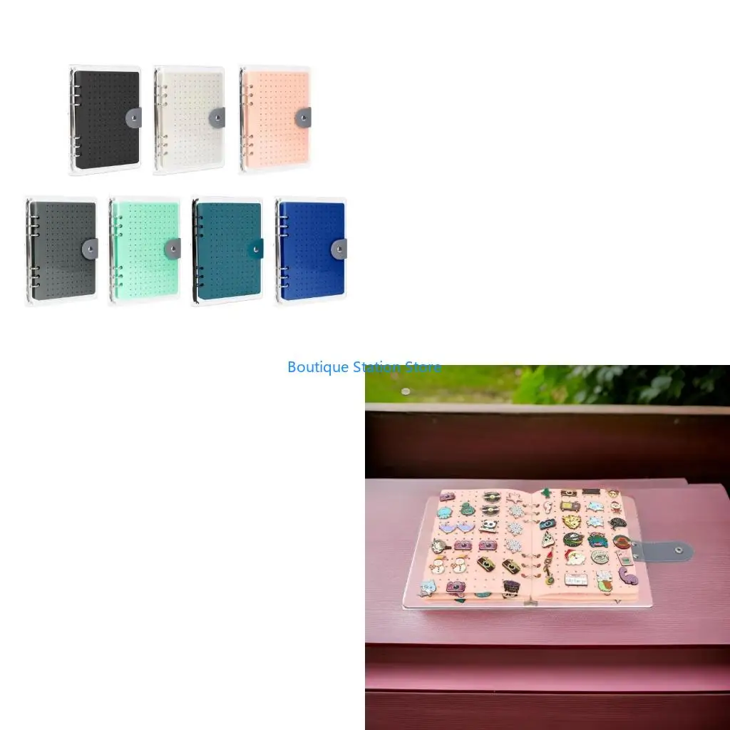 

Y55F Многоцелевой альбом-органайзер для хранения ювелирных изделий с 6 фетровыми страницами, портативный для хранения булавок и