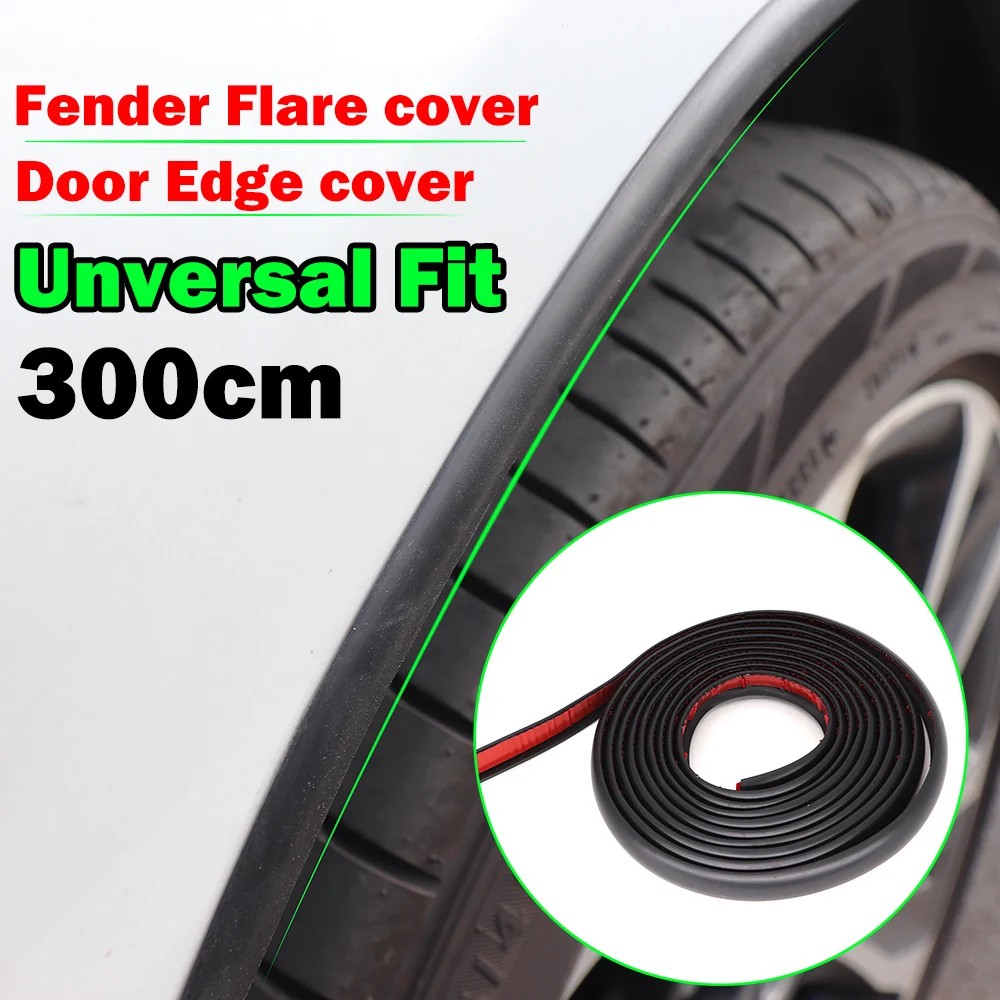 Universal Car Fender Flares Arches Rubber Wing Arch Extension Auto Wheel Lip Body Kit Protector Door Seal Cover Strip Sticker