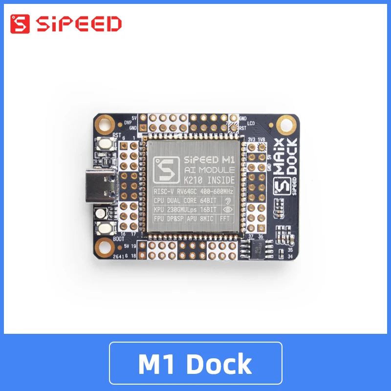 Sipeed Maix Dock Kit K210 AI + loT مع كاميرا GC0328 وشاشة 2.4 بوصة esp8285