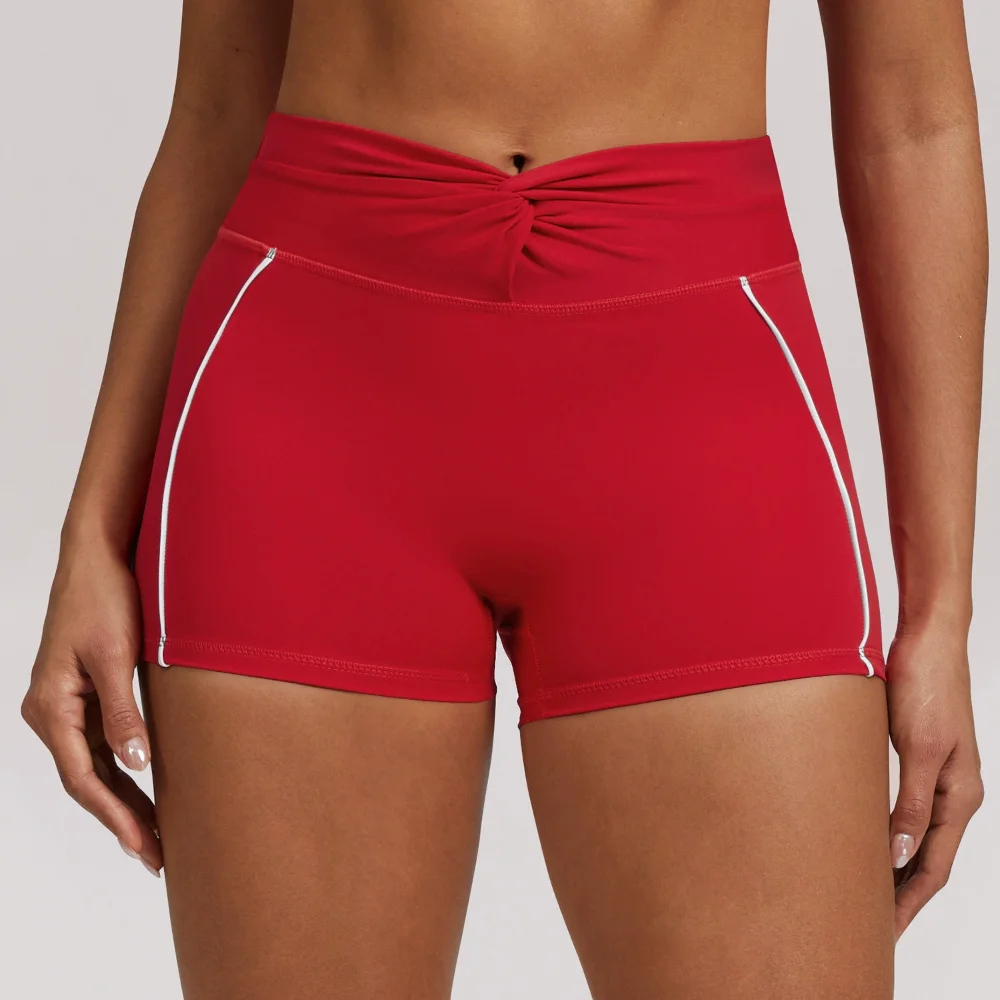 Women Color Blocked Sports Short Gym Tight High Waist Hip Lifting Yoga Pants Women Push Up Workout Legging Running Sports Shorts
