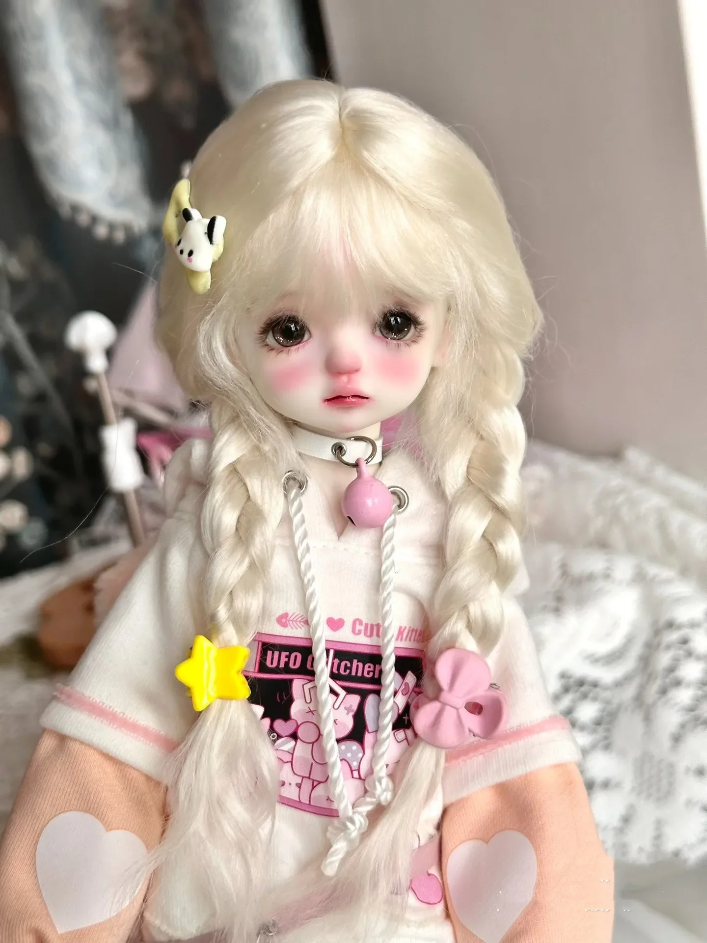 인형용 머리카락 1/6 BJD 인형 머리카락, 모헤어 가발