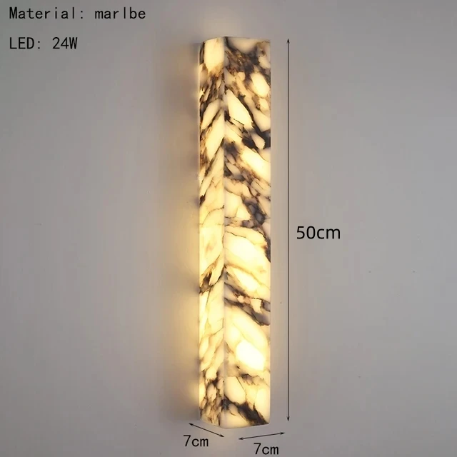 Kubusvormige natuurlijke marmeren wandlamp Art Design dimbaar binnenverlichting voor woonkamer, slaapkamer, trap en badkamer