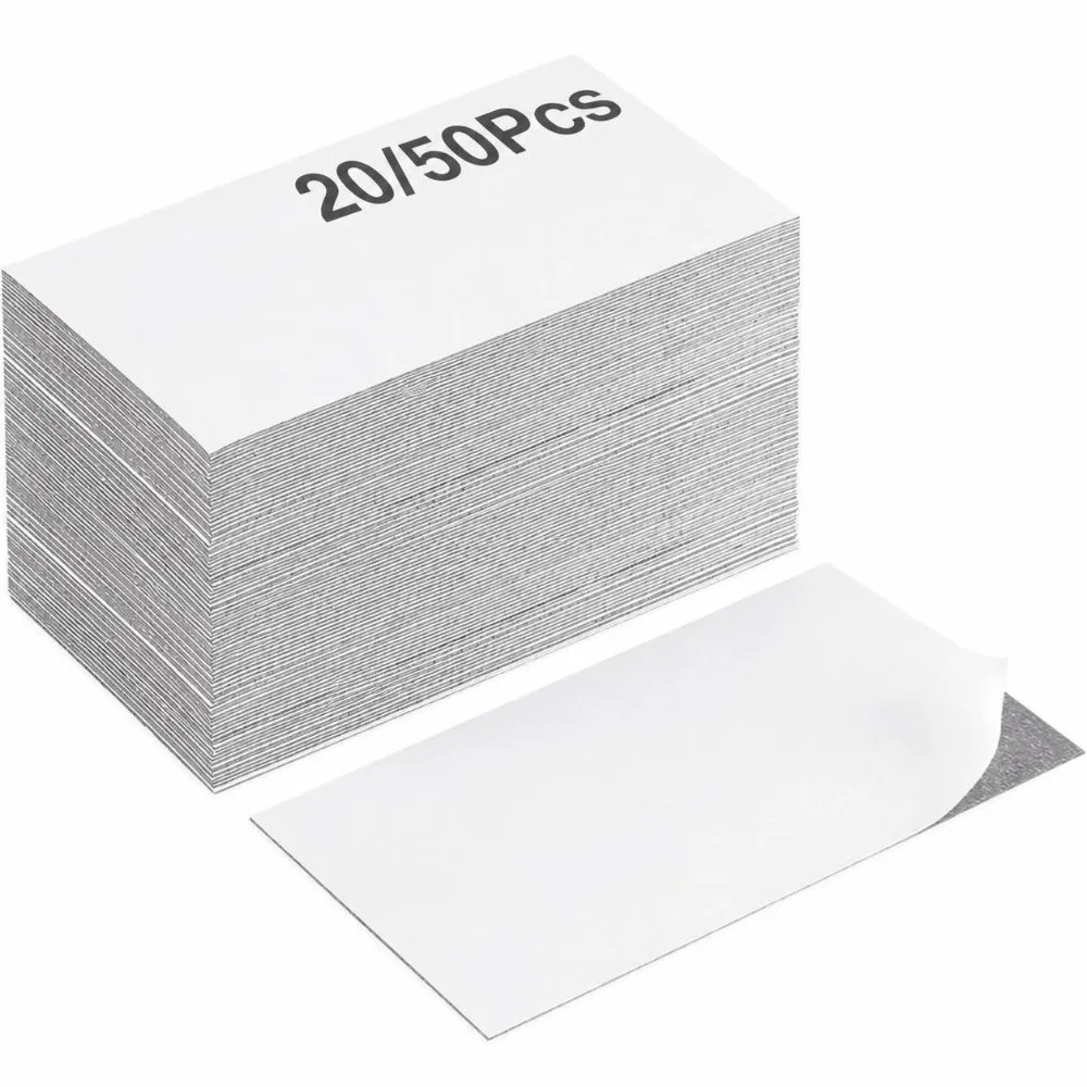 20/50Pcs 50x25mm Magnetic Stickers Soft Magnetic DIY Flexible Magnetic Sheets Business Card Magnet
