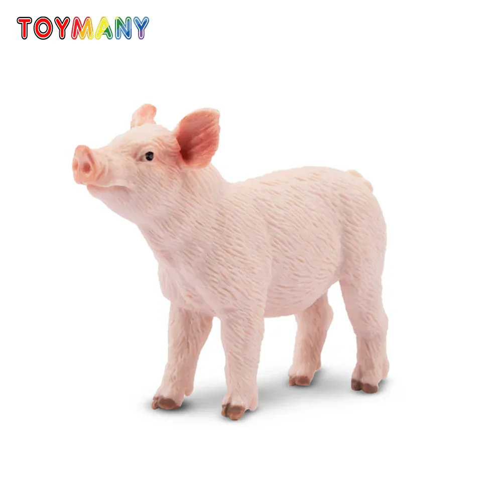 

Toymany Simulation Standing Pink Piglet Farm Animal Model Toy Mini Figures Dolls Action Figurines Toys Children Gift Cake Decora