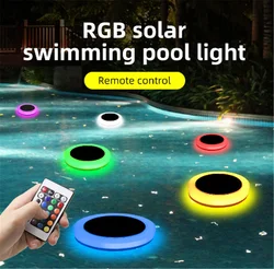Lámpara sumergible RGB para barco, luces LED solares para jardín, piscina al aire libre, Bombilla flotante con Control remoto RGB o Control por aplicación