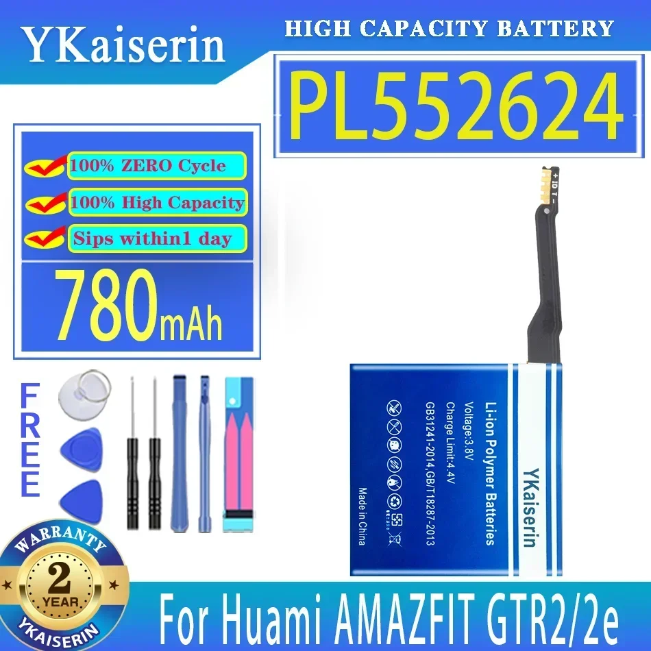 780mAh YKaiserin Battery PL552624 For Huami AMAZFIT GTR2/2e GTR 2 GTR2e