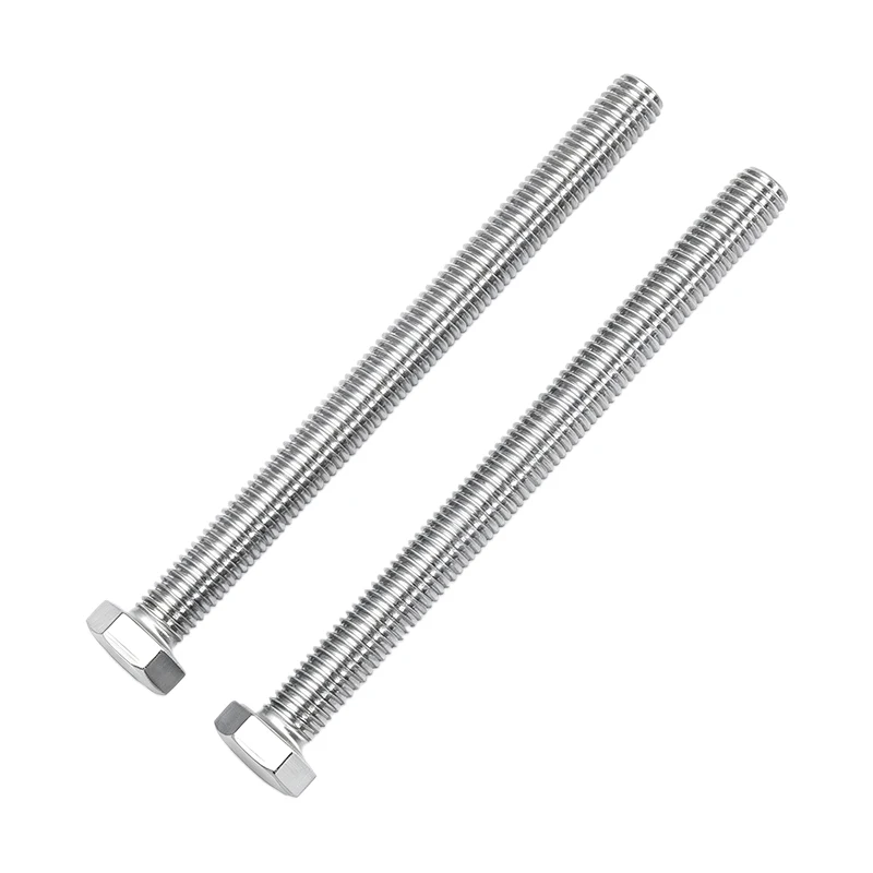DIN933 Long Extended Hexagon Head Bolts 304 Stainless Steel Full Thread Hex Bolts M5 M6 M8 M10 M12 M14 M16 Machine Screws