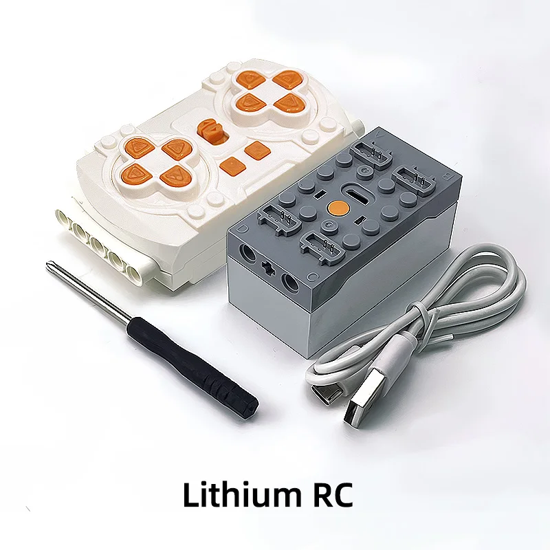 Electric vehicle remote control battery box switch with LED light power function MOC technology components power function motor