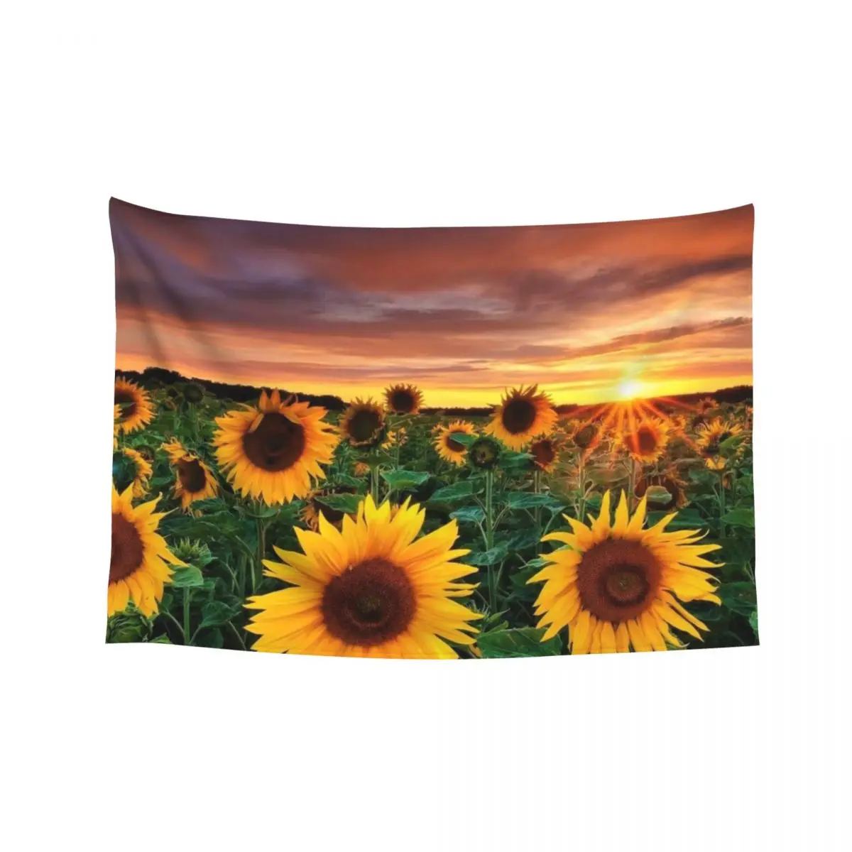 

Sunflower field series #15 –Sunflower field sunset - by Jéanpaul Ferro Tapestry Nordic Home Decor Room Decor Aesthetic Tapestry