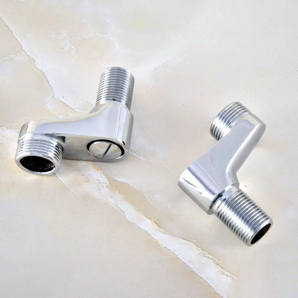 2Pcs Chrome Claw Foot Bathtub Shower Faucet Adjustable Adapter Swing Arms Wall Mount Replacement Part Bathroom Supplies Nba183