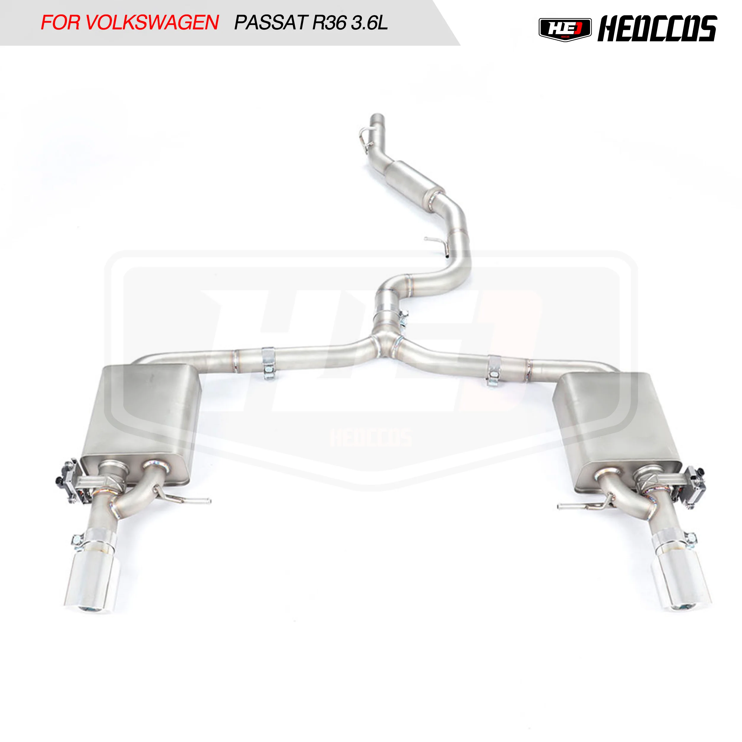 HEO performance upgraded car exhaust system For VW PASSAT R36 3.6L exhaust system catback stainless steel material