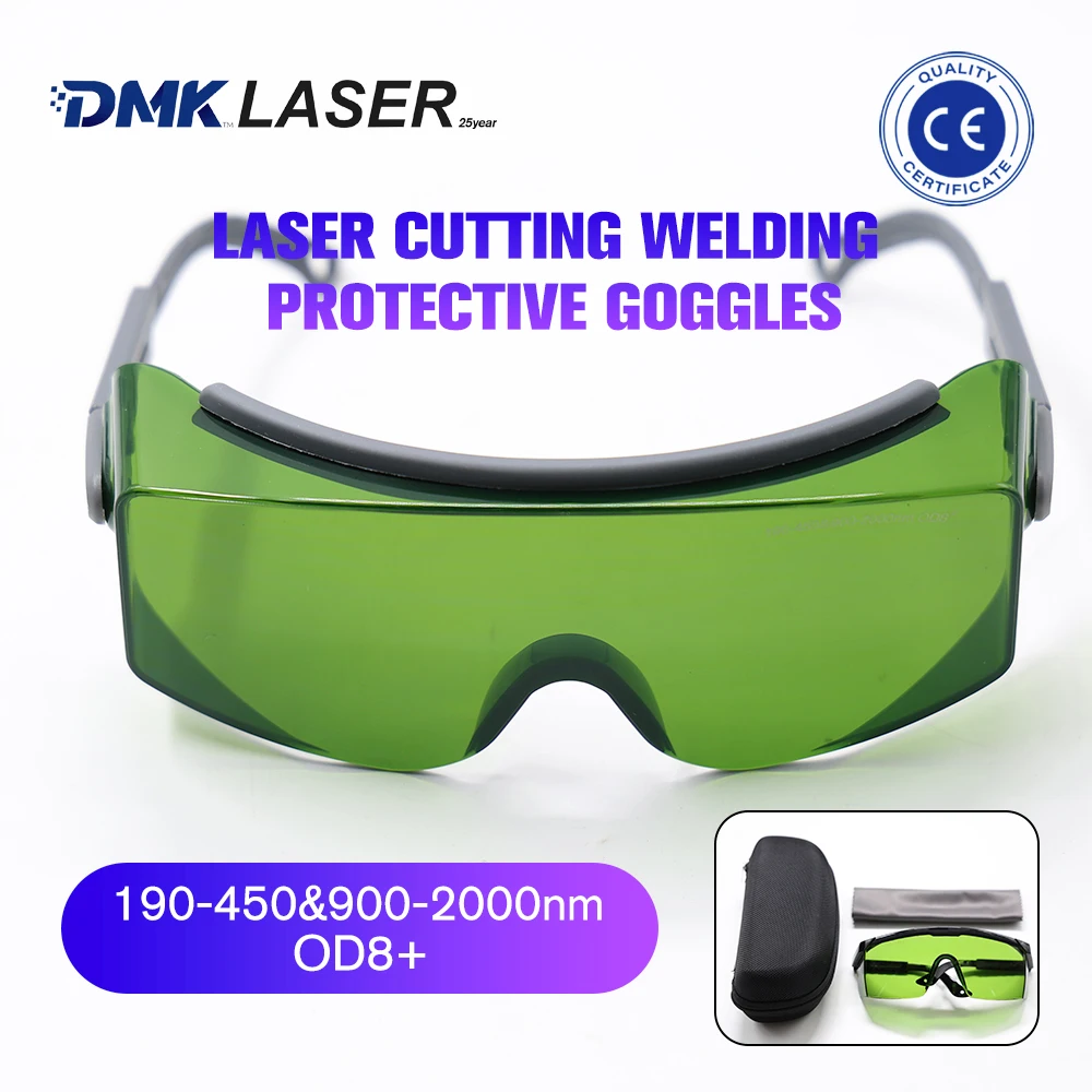 DMK Fiber Laser Cutting and Welding Protective Glasses Safety Eyes Goggles with CE OD8+ for Operator anti Laser Radiation