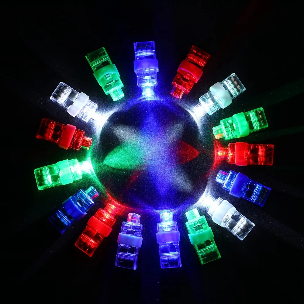 5/30/60/120/180/300 pçs LED Luzes de dedo piscando acender Brinquedos Do Miúdo Festa Aniversário Casamento Concerto brilhante piscando Decoração