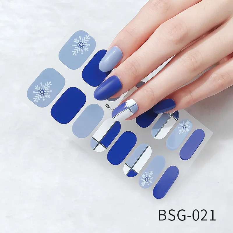 MEBIS ملصقات الأظافر BSG5D Nobake جل ملصق كامل ملصق مقاوم للماء طلاء الأظافر فيلم مسمار ملصق اليابانية ثلاثي الأبعاد إخوانه