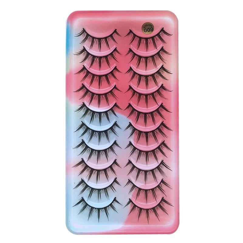 10 ペアの 3D つけまつげ、厚いカール、自然な見た目の合成まつげ、瞬時にボリュームと長さをプラス