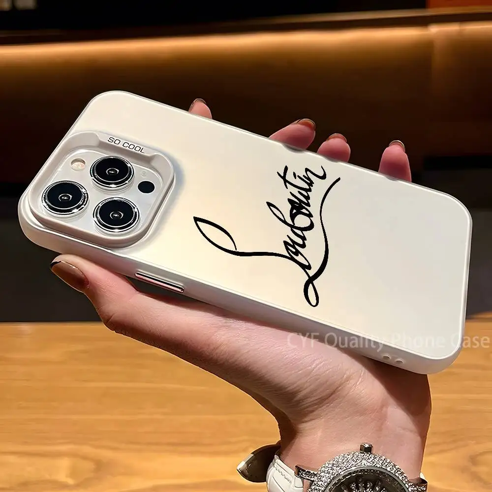 حافظة هاتف بشعار C-Christian louboutin لهاتف Apple 11 12 13 14 15 16Pro Max Plus حماية الطلاء