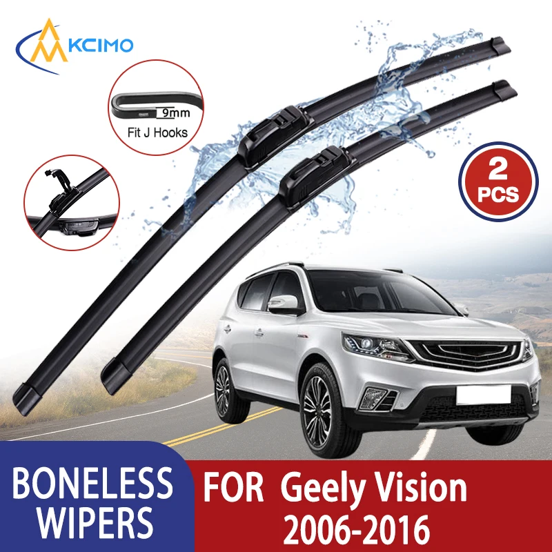 

Kcimo для Geely Vision 2006-2016 Автомобильный дворник U-типа Мягкий резиновый стеклоочиститель без костей HD Тихий прочный автомобильный дворник 24 "+ 16"