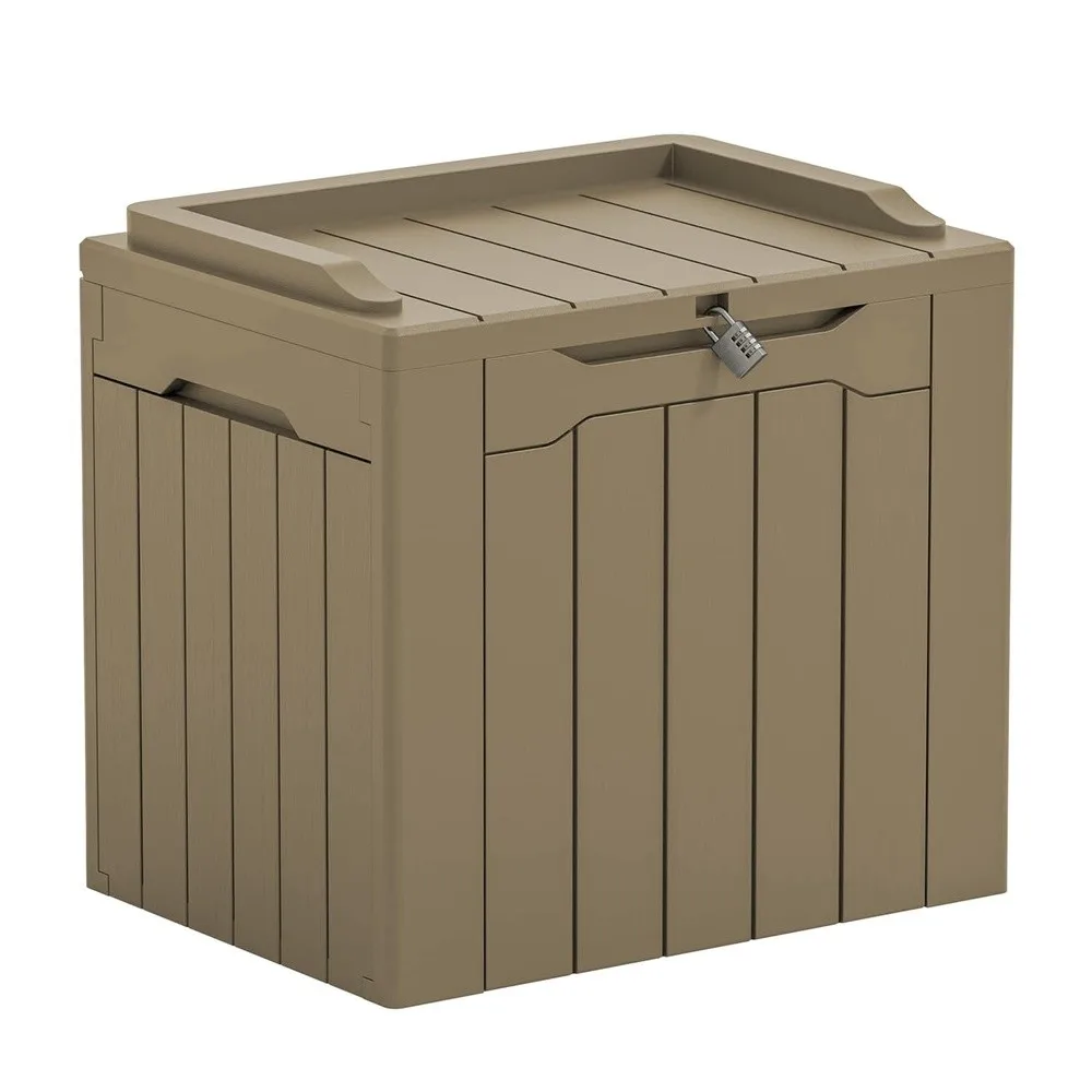 Outdoor Storage Box 31 Gallon Storage Box with Lid for Patio Furniture Garden Tools Pool Supplies Waterproof and UV