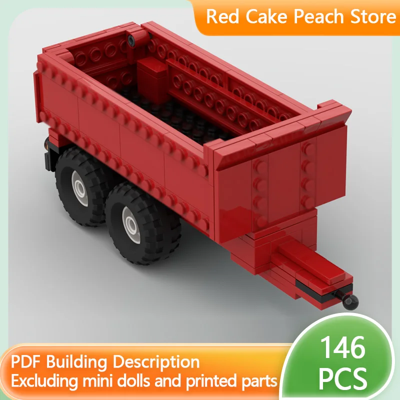 

Модель городской спасательной техники MOC, строительные кирпичи, самосвал, прицеп, модульная технология, детские праздничные подарки, сборные игрушки, костюм