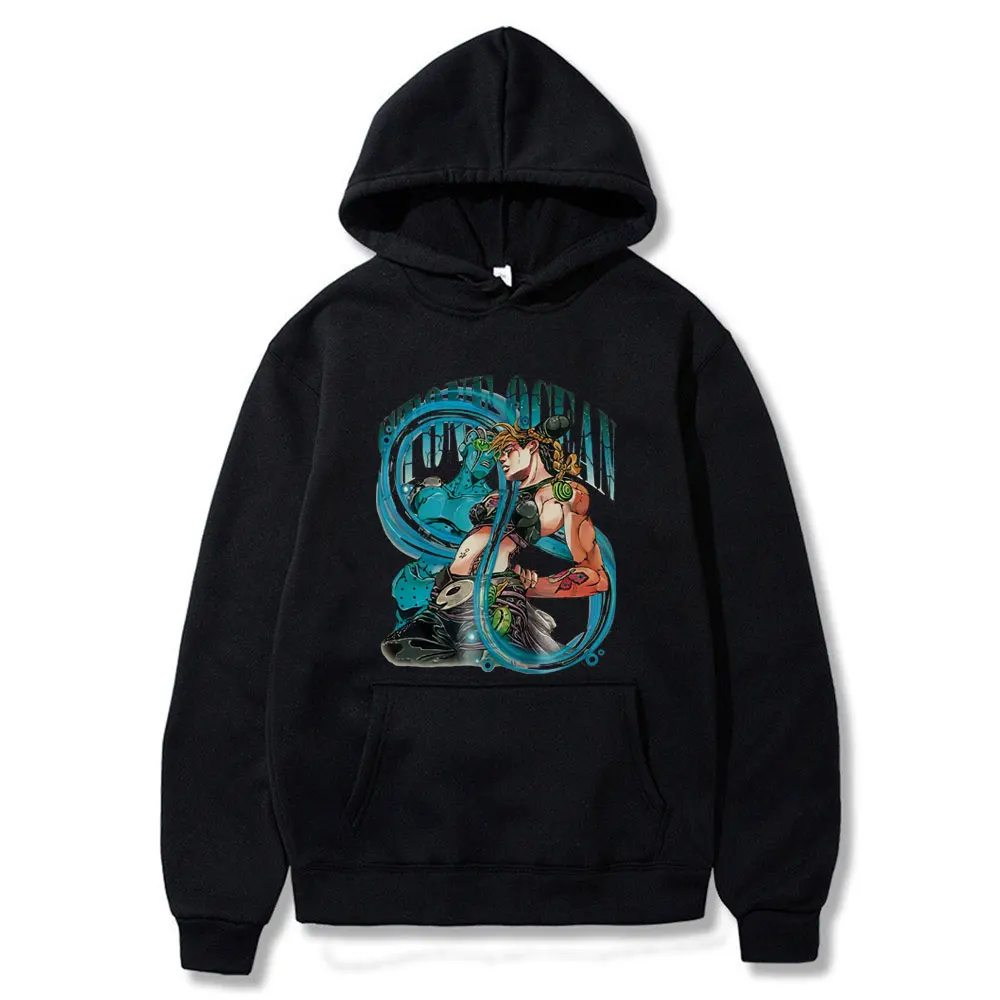 

Anime JoJo's Bizarre Adventure Jolyne Graphic Hoodie Men Women Manga Fashion Trend Streetwear Male Casual Vintage Fleece Hoodies