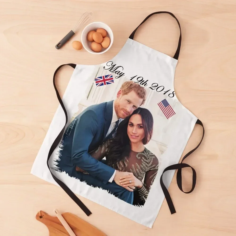 

Prince Harry & Meghan Markle, Royal Wedding, and Apron For Girl Trim Cloth Apron