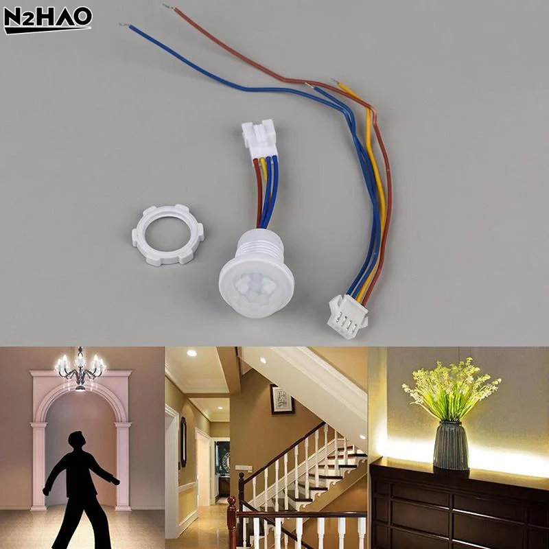 1PCS  110v 220v Home Indoor Outdoor Infrared Light Motion Sensor Time Delay Home Lighting PIR Switch LED Sensitive Night Lamp