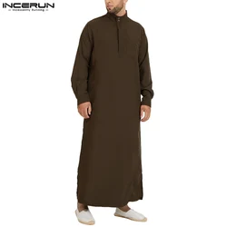 Thobe Jubba-Ropa musulmana de moda para hombre, Túnica de manga larga, caftán árabe saudita, Túnica islámica, vestido indio