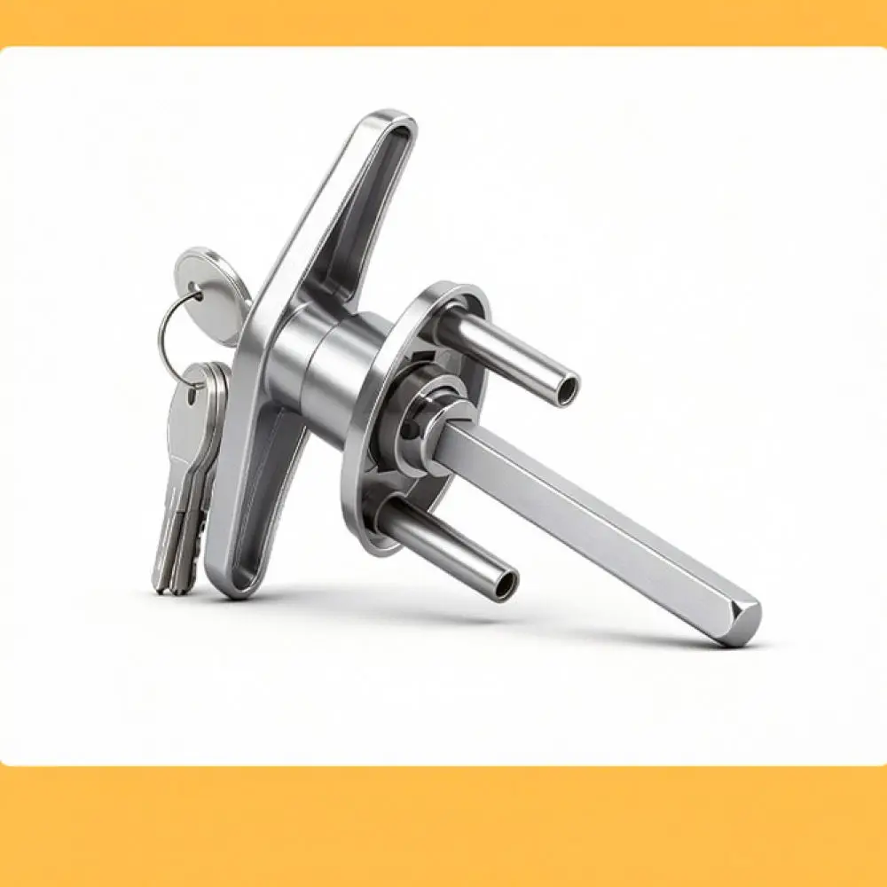 Security T Shape Lock For Biaopai Garage Door Cabinet Surface Mount Zinc Alloy Latch Durable Handle With Keys