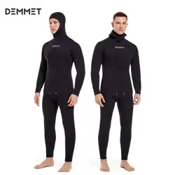 NEW 7MM SCR Neoprene Wetsuit Men Tops Pants Diving Suit Equipment Underwater Fishing Spearfishing Kitesurf Swimwear Wetsuit