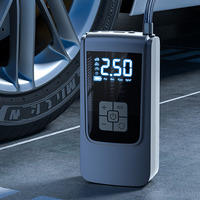 Portable Inflatable Air Pump Car Tire Inflator Wireless Compressor with Wired Barometer Electric Suitable for Motorcycle Bicycle