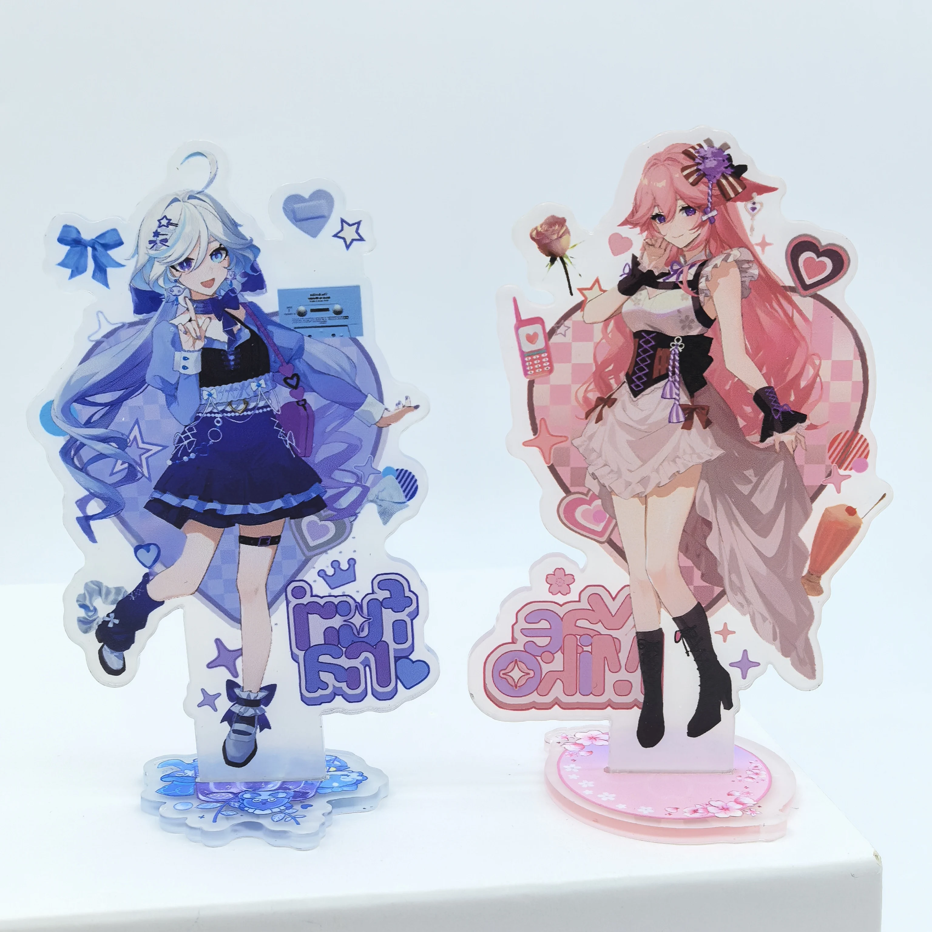1Pc Anime Game Genshin Impact Yae Miko Furina Anime Figures Room Desktop Decoration Cosplay Action Toy Hobbies Cute Party Gifts