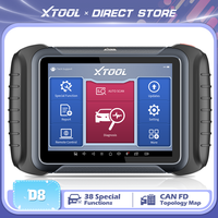 XTOOL D8 All System Diagnostic Tool Automotive OBD2 Scanner ECU Coding 38+ Reset Bidirectional Tool Key Programming Topology Map