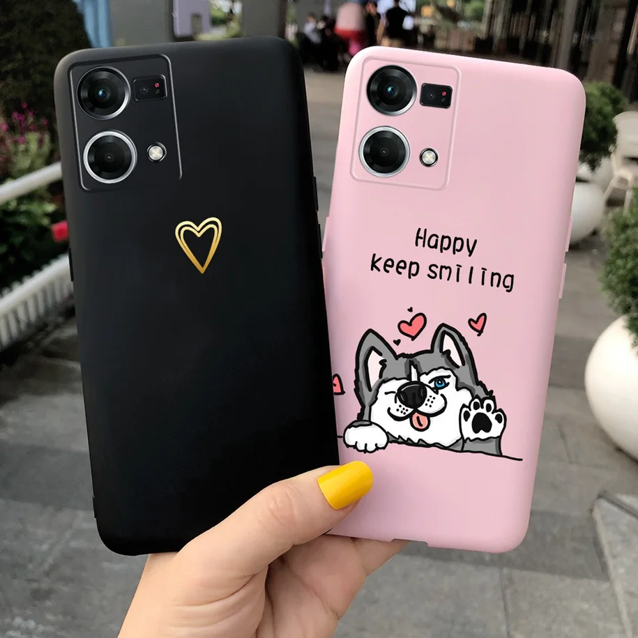 For OPPO Reno 7 4G 5G Case Reno7 Z Cover Cute Feather Soft Painted Phone Cover For OPPO F21 Pro Reno7Z Cases 2022 CPH2343 Bumper