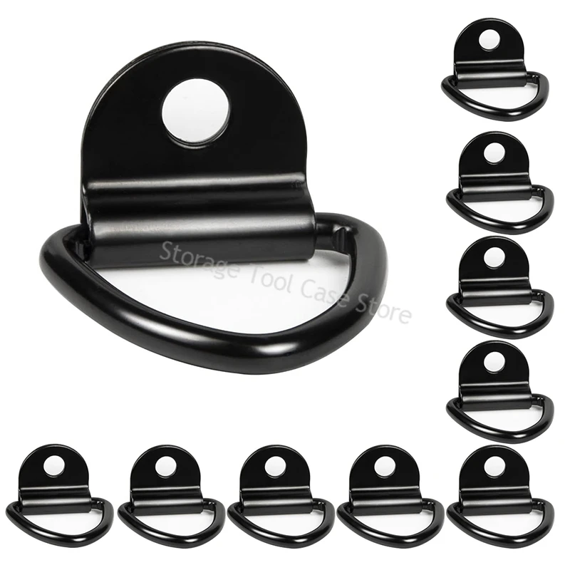 10Pcs D Rings Tie Down Anchors Ring Pull Hook Stainless Steel Lashing Ring Load Fit for Car Boat Cargo Trailer Vehicles RV Van