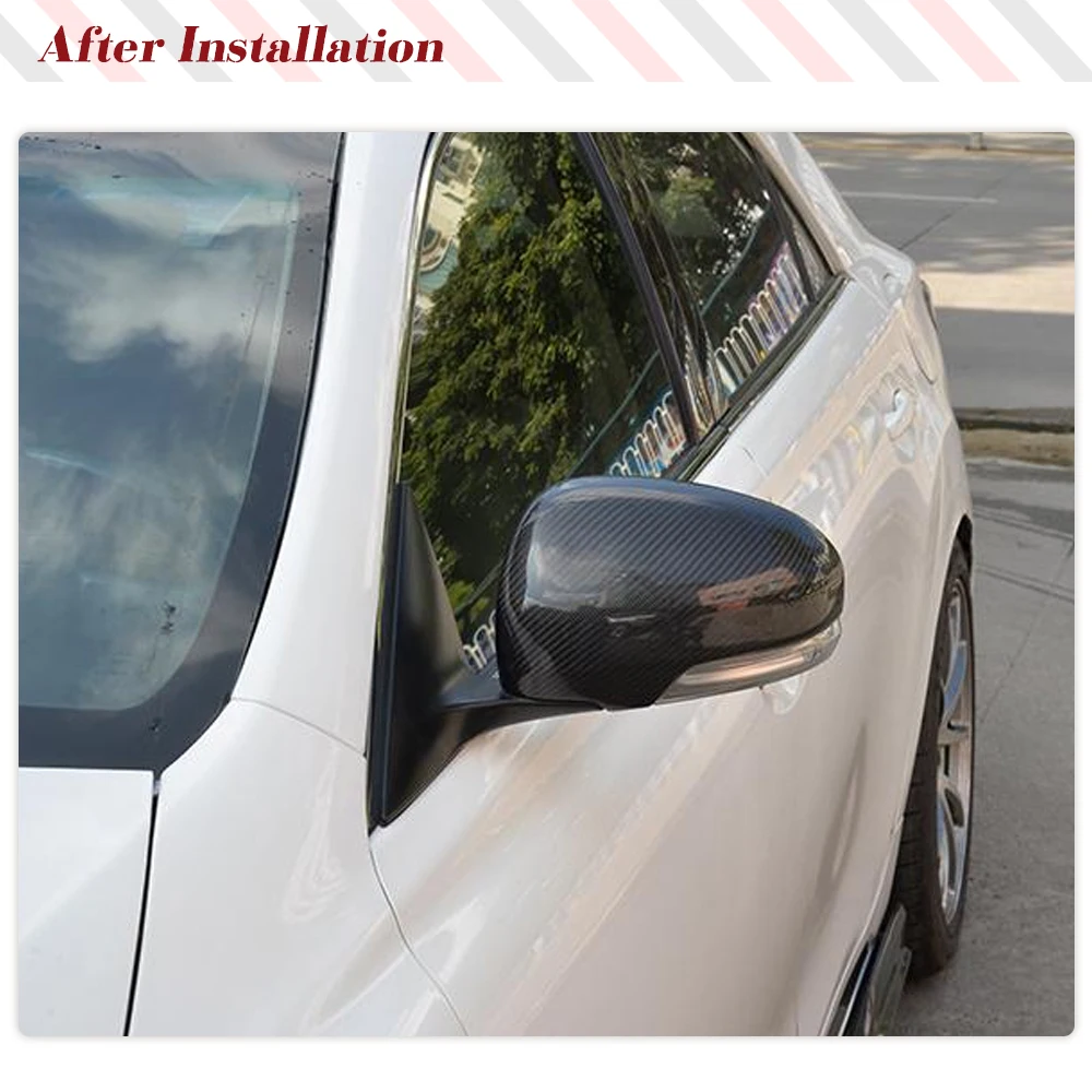 Car Rearview Side Mirror Cover For Toyota Mark X Reiz 2010-2017 Rear View Case Trim Carbon Fiber Caps