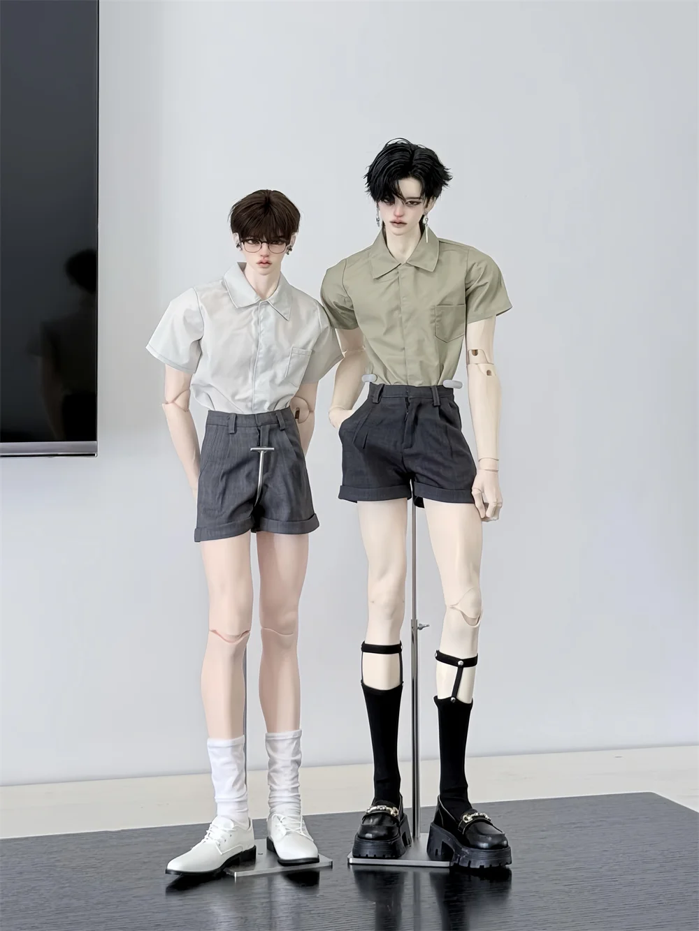 

Multi-Color Shirt ID75 4-Piece Baby Set Colorful Shorts Versatile Basics Spot Inventory BJD Doll T-shirts Toys Doll Accessories