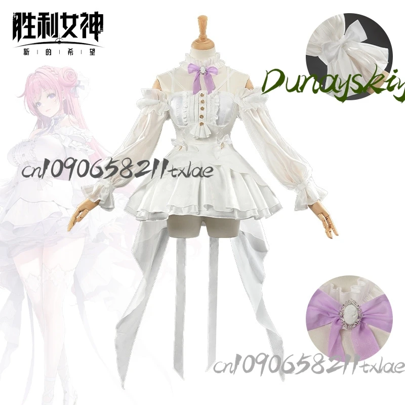 آلهة النصر: نيكي دورو أنيمي تأثيري ازياء شعر مستعار اكسسوارات kawaii جيراي كي مثير لوليتا فستان فتاة هالوين تأثيري