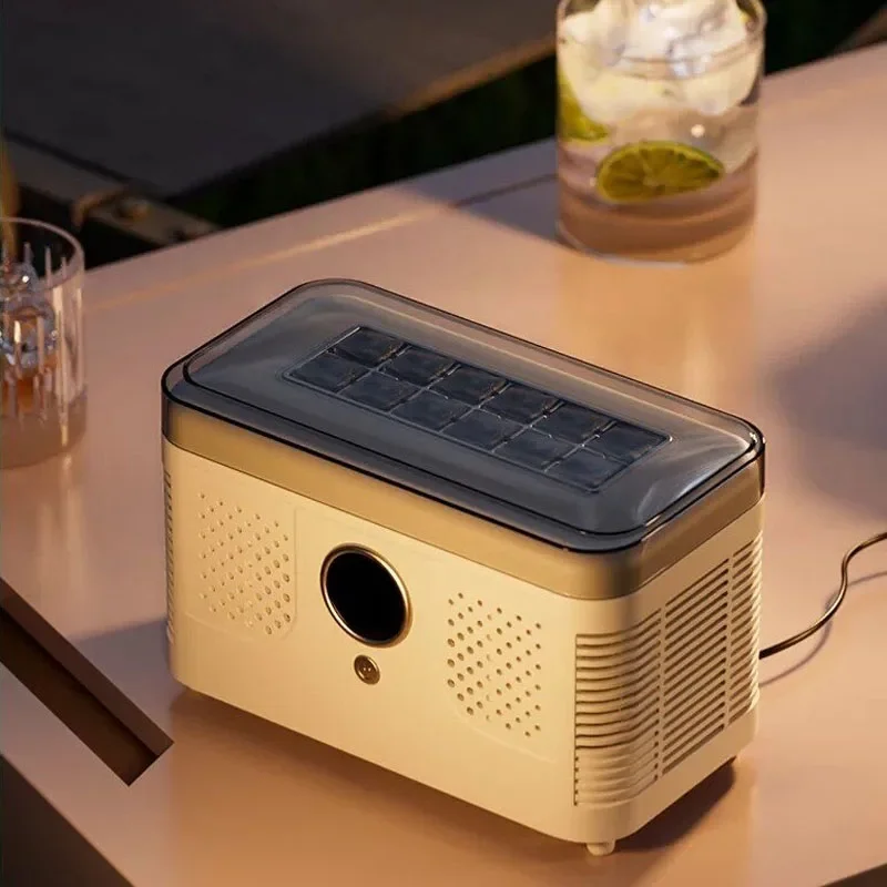 Retro Countertop Ice Maker Machine Automatic Square Ice Cube Maker Portable Mini Ice Machine for Home Office