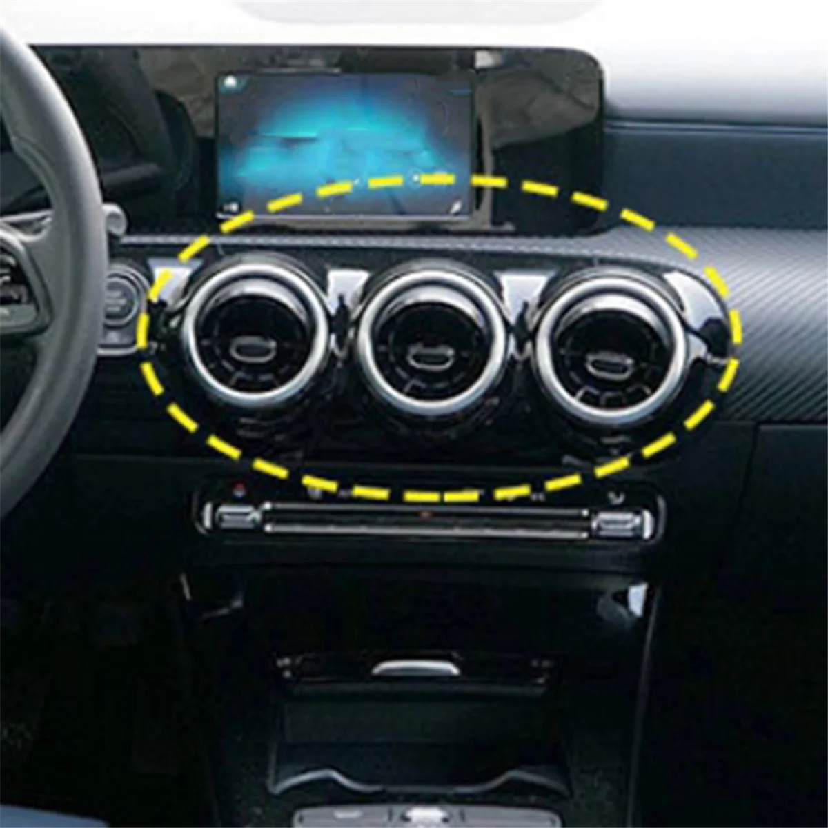 Центральная консоль автомобиля Вентиляционное отверстие кондиционера в сборе Вентиляционные отверстия кондиционера 1778307101   для Mercedes Benz A W177 2019-2024 No.2