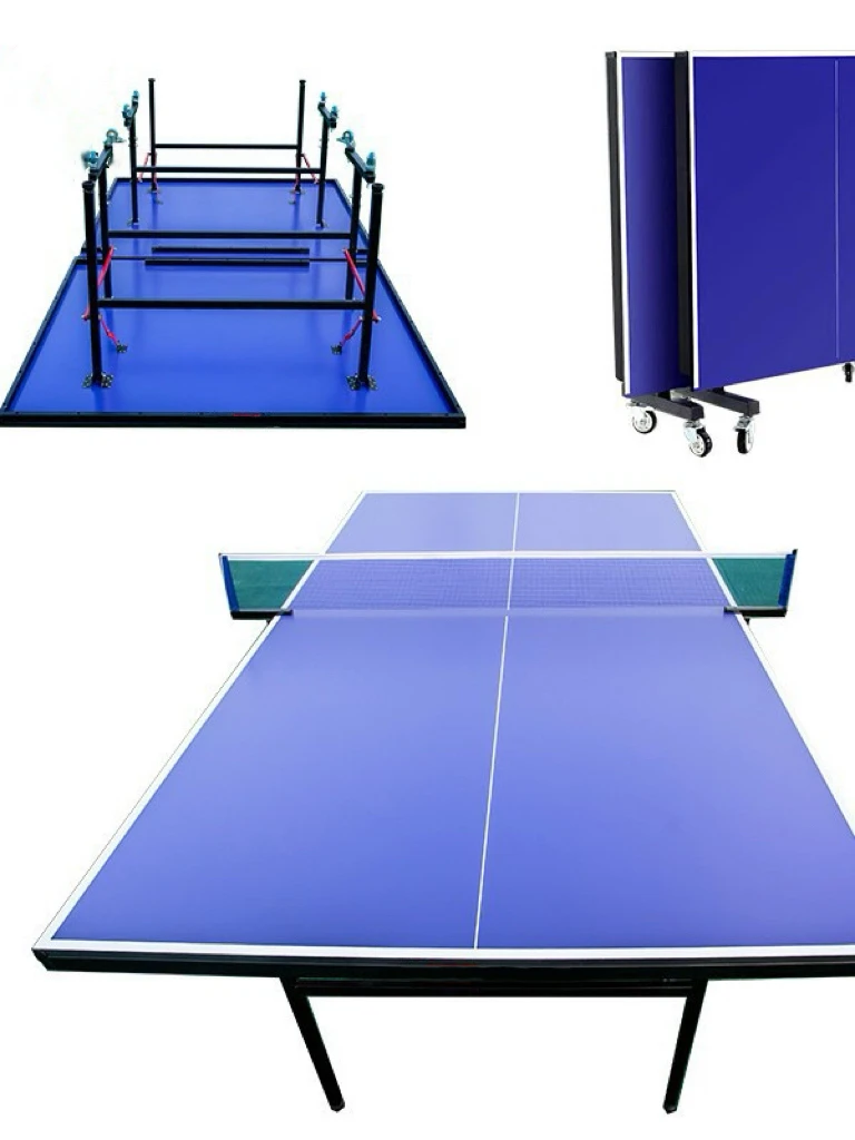 2027     Indoor Home Table Tennis Table with Wheels High-bounce Noise-reduction Locking Brakes Space-saving Design
