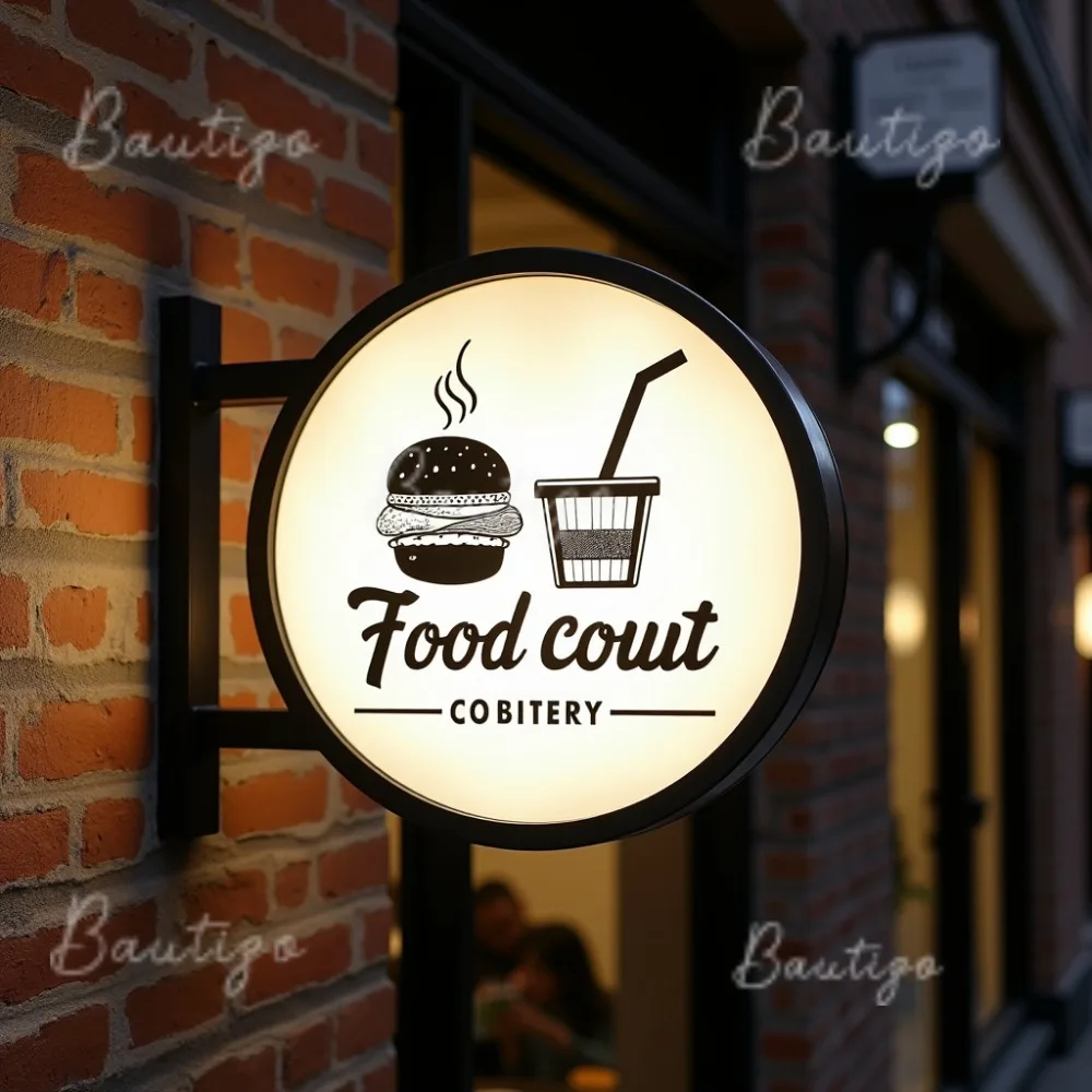 

Custom Light Box Waterproof Outdoor LED for Business Sign Acrylic Double Sided Storefront Signage Wall Mounted