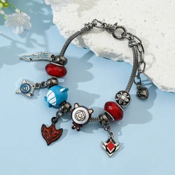 Anime Game Genshin Impact Inspired bracciale per donna, gioielli fatti a mano, catene a mano, accessori moda, Y2k