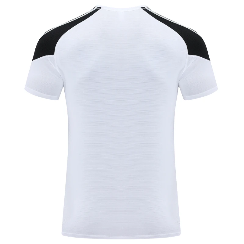 Exercise Shirts Men New Splicing Run Quick Dry Breathable Short Sleeves Compression Traning Print Striped Workout Fashion Tee