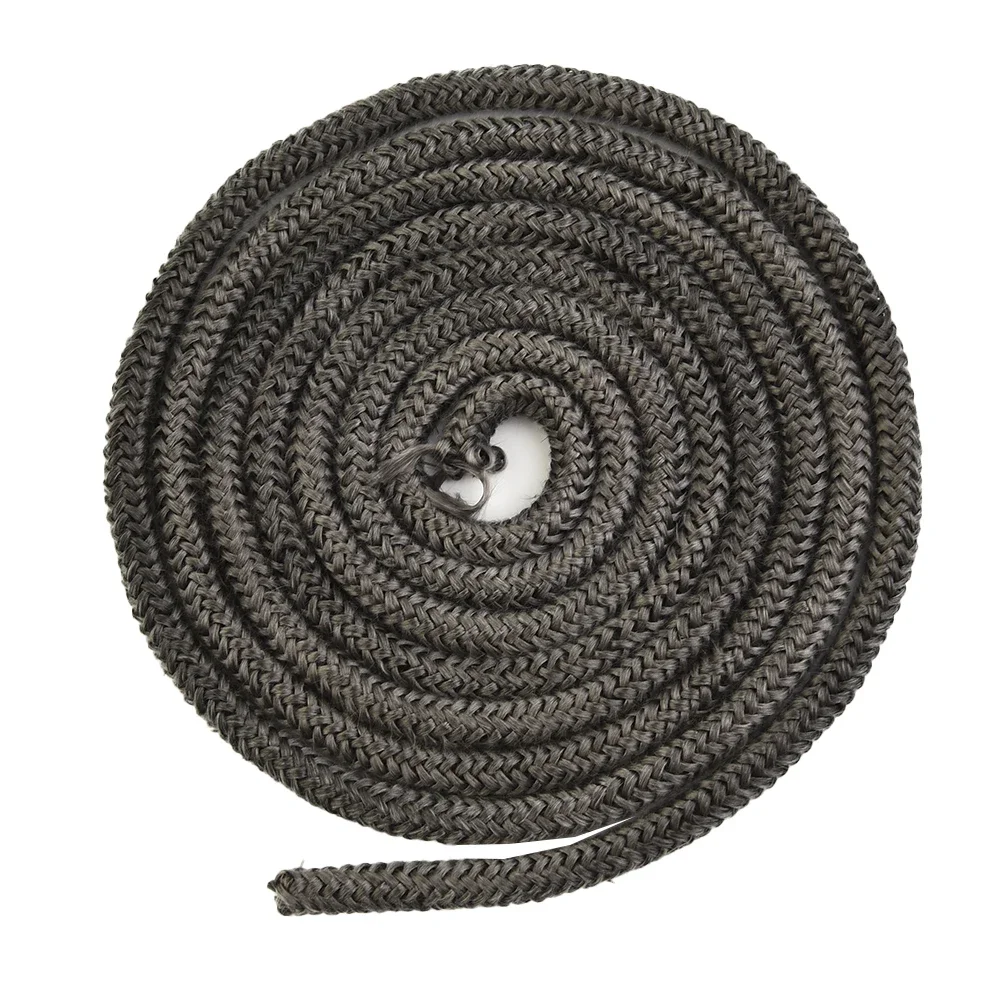 

10/12mm Black Rope Seal Stove Door Fireplace Cord 2m Fiberglass High Temperature Woodburner Sealing Rope Replacement