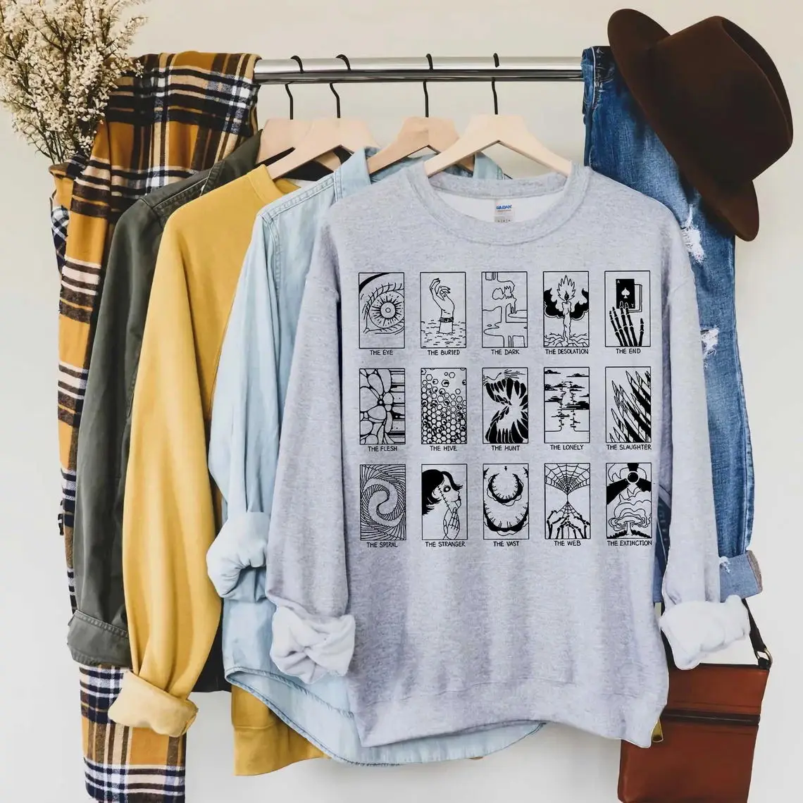 เสื้อสเวตเชิ้ต Fifteen Fears Magnus Archives ลายทีวีโชว์ แบบยูนิเซ็กซ์ ทรงหลวม ผ้าฟลีซหนานุ่ม อุ่นสบาย ใส่ได้ทั้งฤดูใบไม้ร่วงและฤดูหนาว คอกลม สไตล์ลำลอง