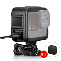 PULUZ Chargeable PA Frame Mount Cage with Cold Shoe Base Slot for GoPro HERO13 12 11 10 9 Black 11 Black Mini Camera Accessories