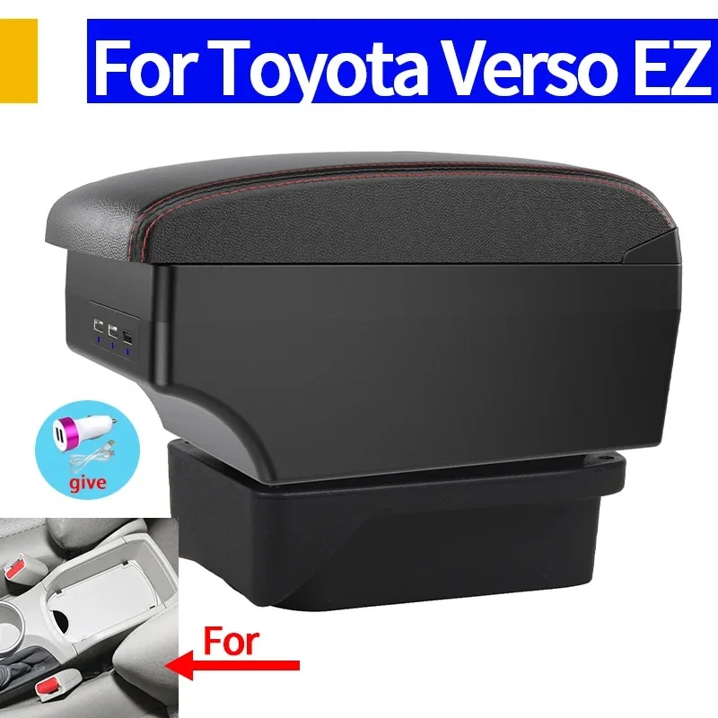 

Для TOYOTA Verso Подлокотник для TOYOTA Verso EZ Автомобильный подлокотник Внутренние детали Ящик для хранения с USB-аксессуарами